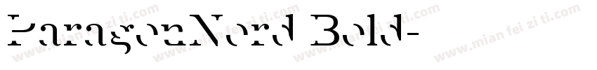ParagonNord Bold字体转换